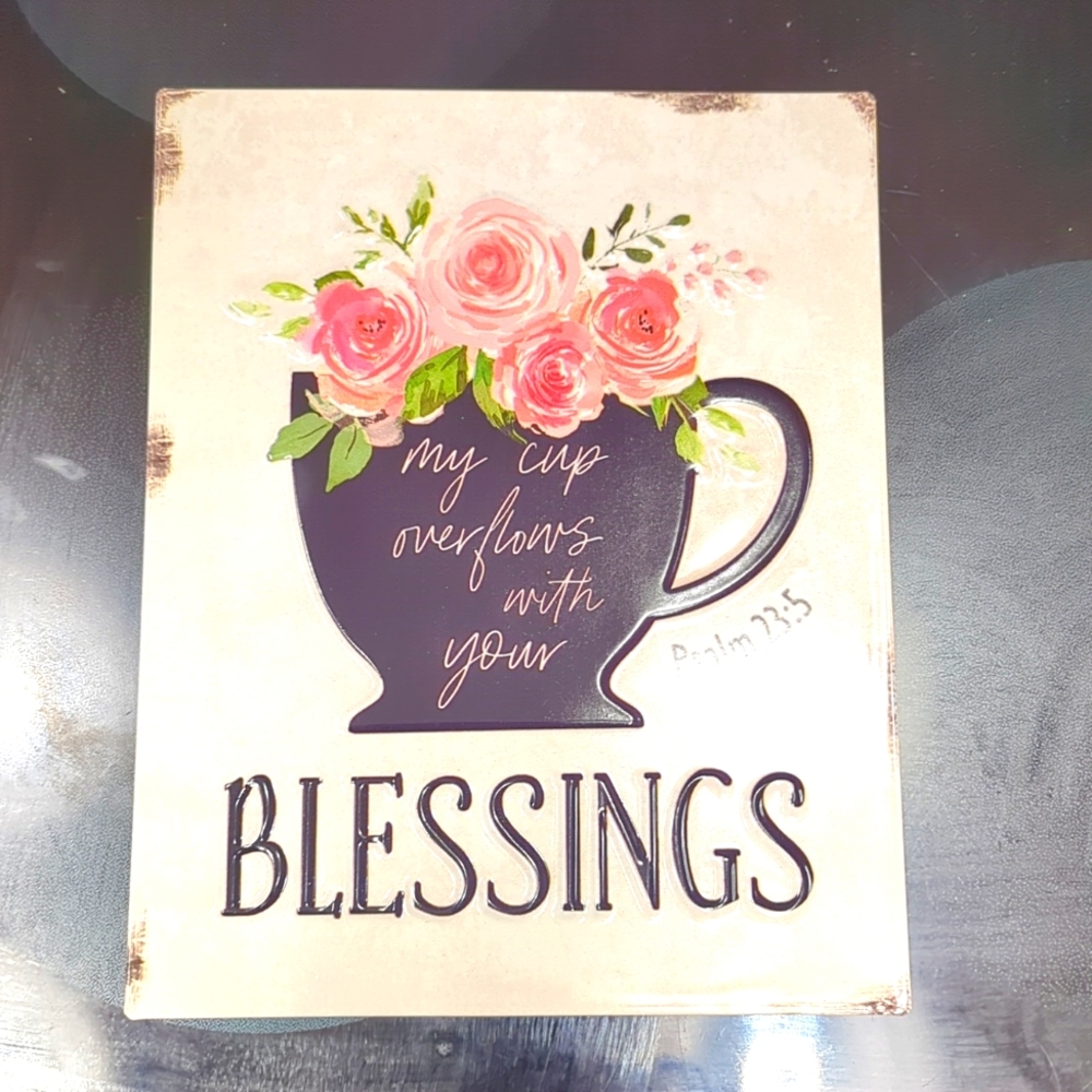 Blessings metal sign